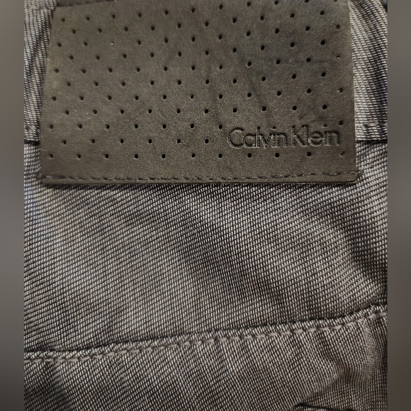 Men's Gray Calvin Klein Straight Leg Pants 100% Cotton - Picture 3 of 5